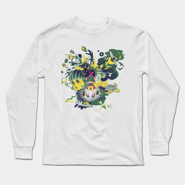 Grow Your Imagination Long Sleeve T-Shirt by akaneyabushita